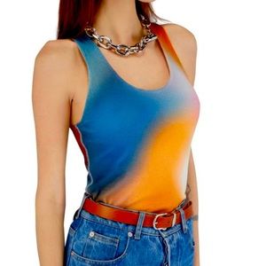 ~LOEWE~ **NEW** Blur Print Multicolor Tank Top SZ: L